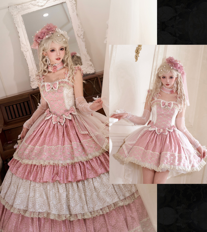 Anniversary Flower Fantasy Gorgeous Lolita Dress Full Set