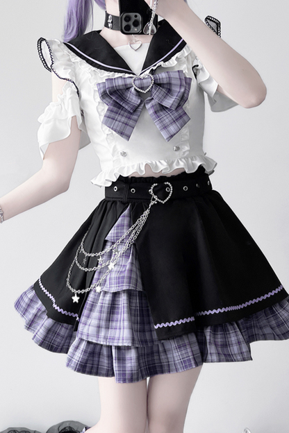 ドリームスターフリルセーラーカラーセットアップ＋レッグカバー