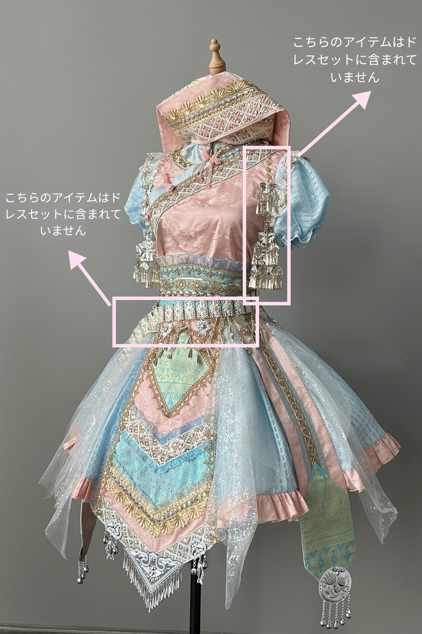 【12月16日予約締切】エスニックロリータツインコーデパフスリーブドレスセット＋ベルスリーブドレスセット