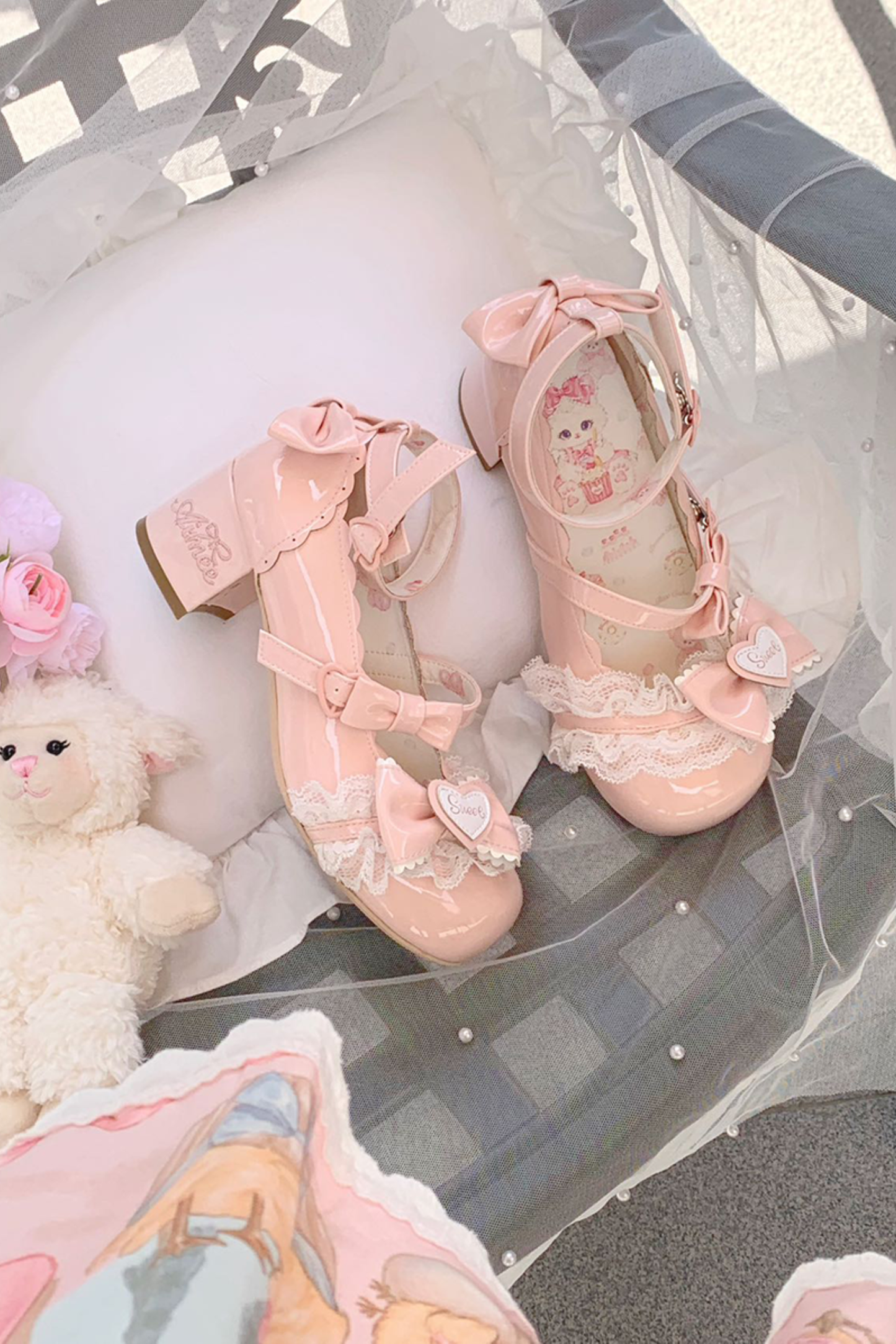 レースリボンロリータシューズ