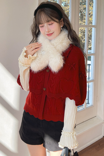 ガーリールーズラペルセーター