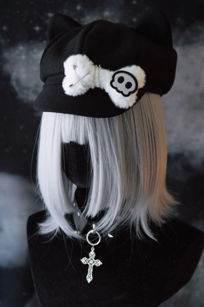 スケルトンボーンキャットイヤーハット