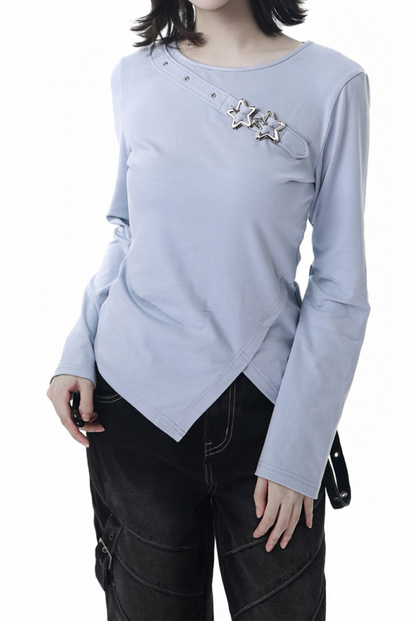 スリットロングスリーブトップス