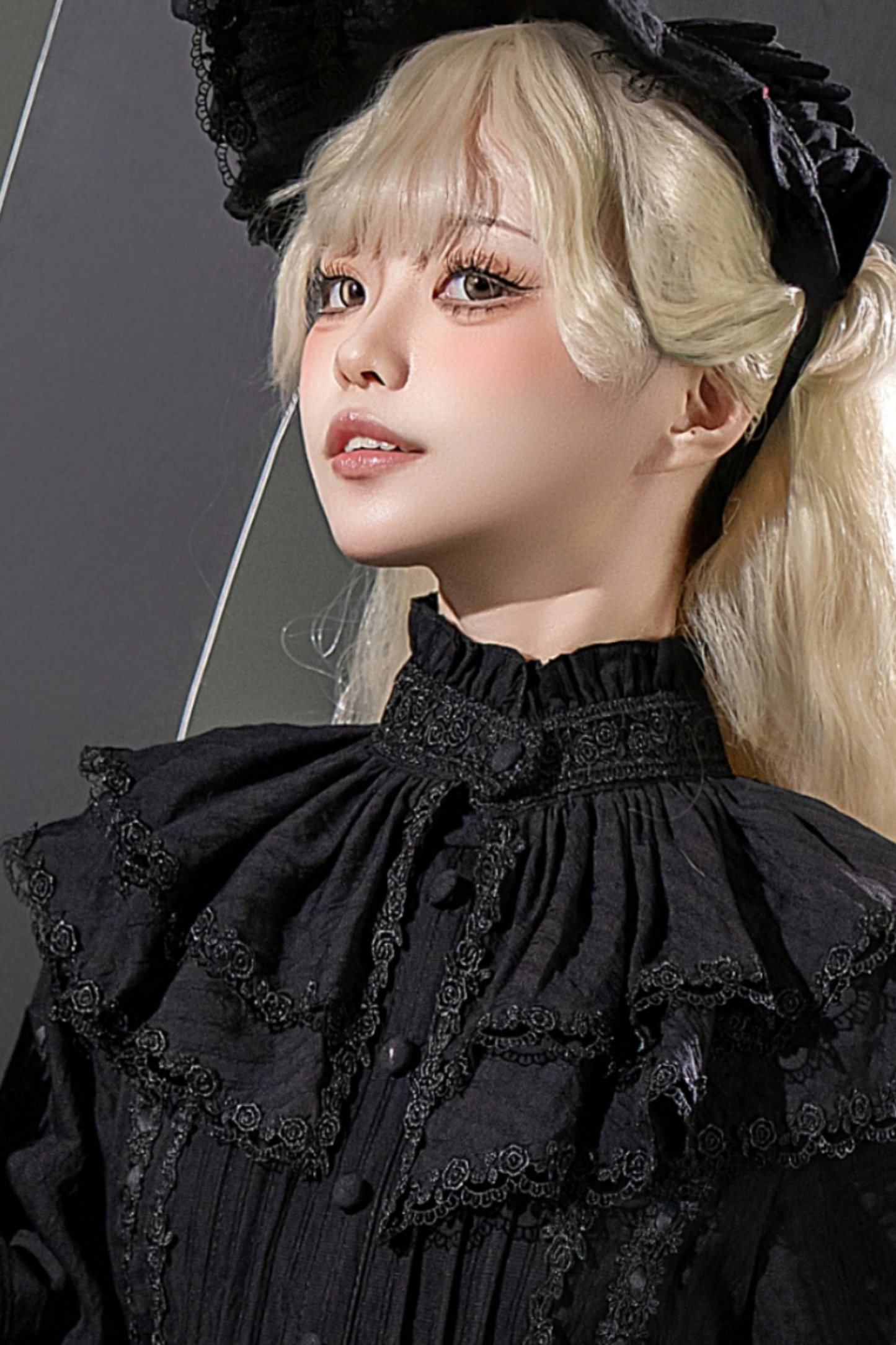 ダークゴシックフェイクカラー+ボンネット