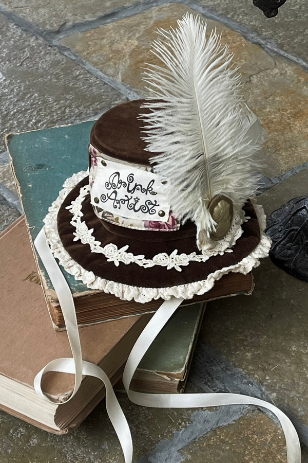 Wine Meat Market Top Hat + Tie