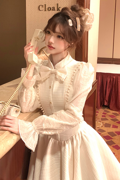 Ribbon Collar French Princess Dress