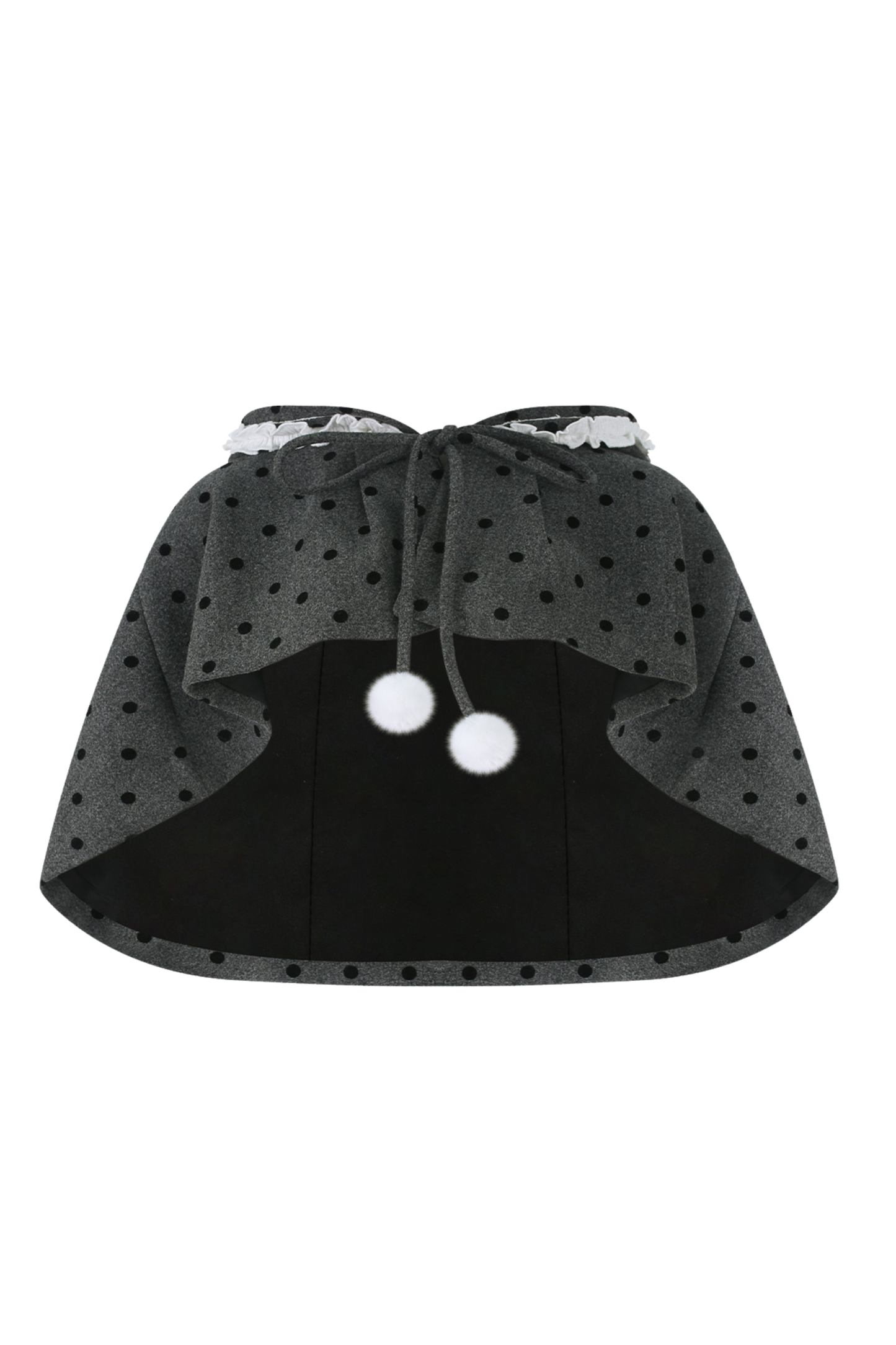 Black cat suspender skirt + cape + top