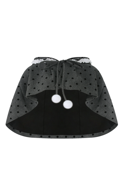 Black cat suspender skirt + cape + top