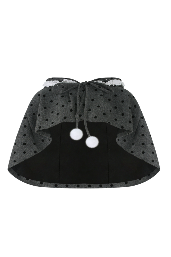 Black cat suspender skirt + cape + top