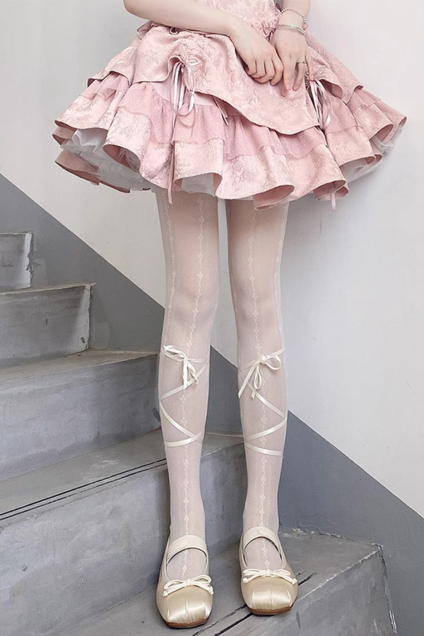 Ribbon Strap Pantyhose