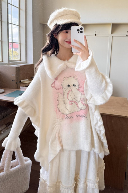 スイートキャットニットセーター