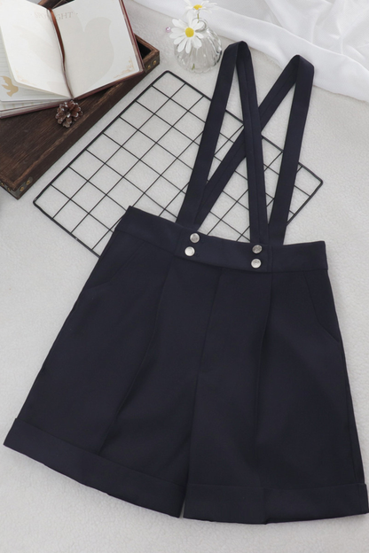 Matrosen-Hemd + Träger-Kurze Hose + Krawatte + Baskenmütze