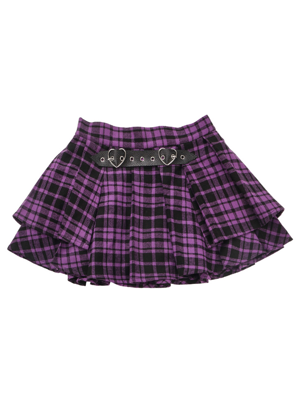 ブラック&パープルベアフーディーボアジャケット&シャツボトムスセットアップ