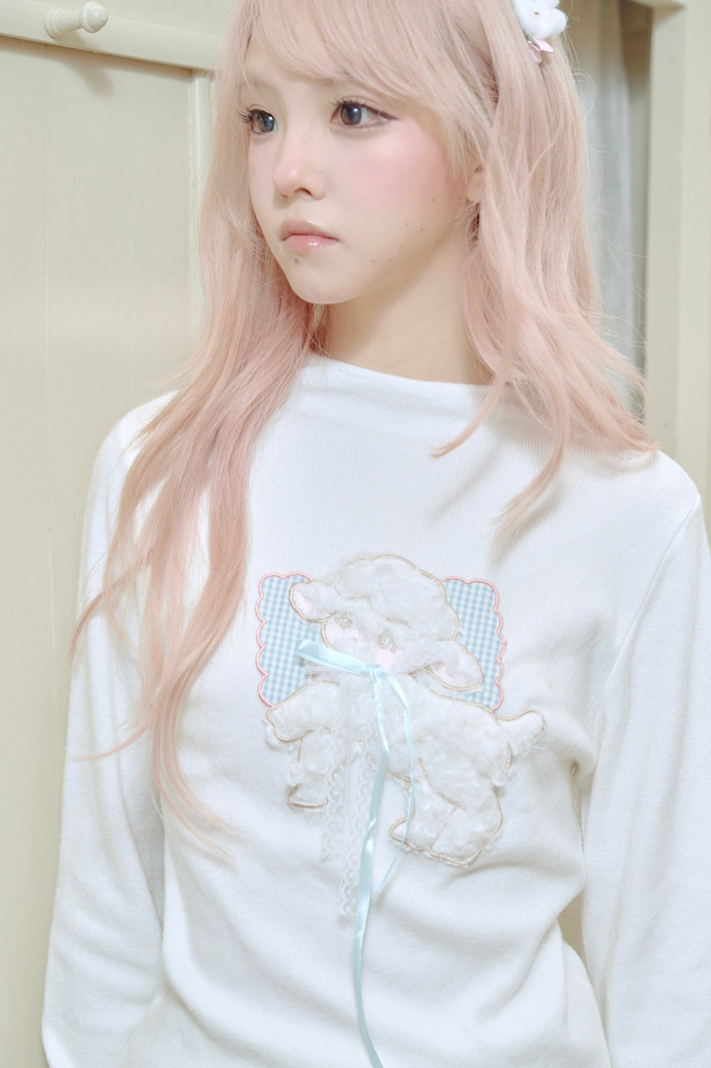 Sweet Lamb Ribbon Tight Top