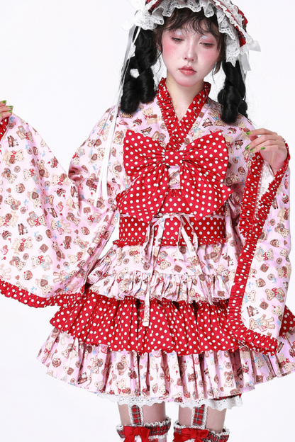 Retro-Pop-Lolita-Kimono-Oberteil