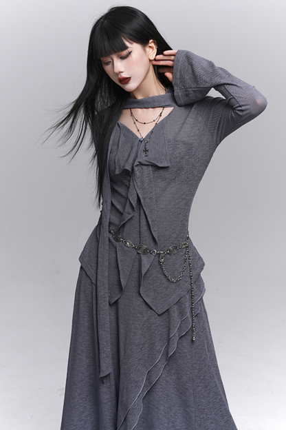 ダークシックトップス＋ロングスカート