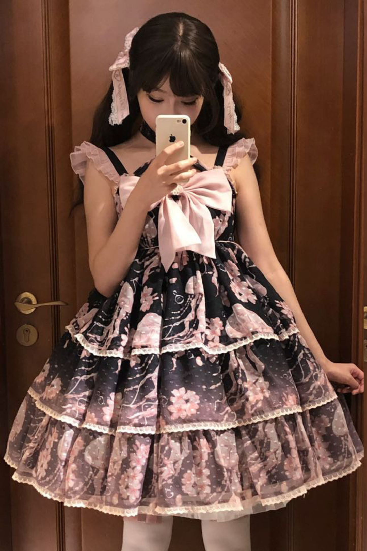 スイートジェリーフィッシュノースリーブロリータドレス