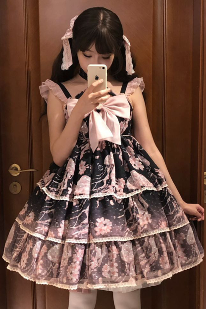 スイートジェリーフィッシュノースリーブロリータドレス