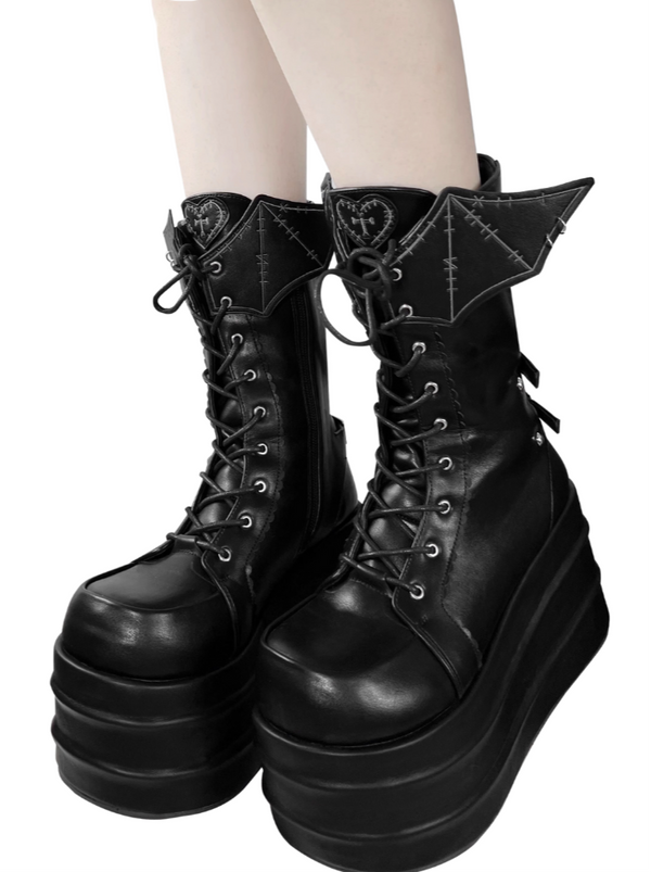 y2k subculture little devil cool punk power sole boots