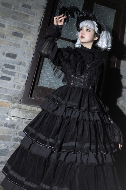 【予約商品】ロリータシャツ+フィッシュボーンスカート