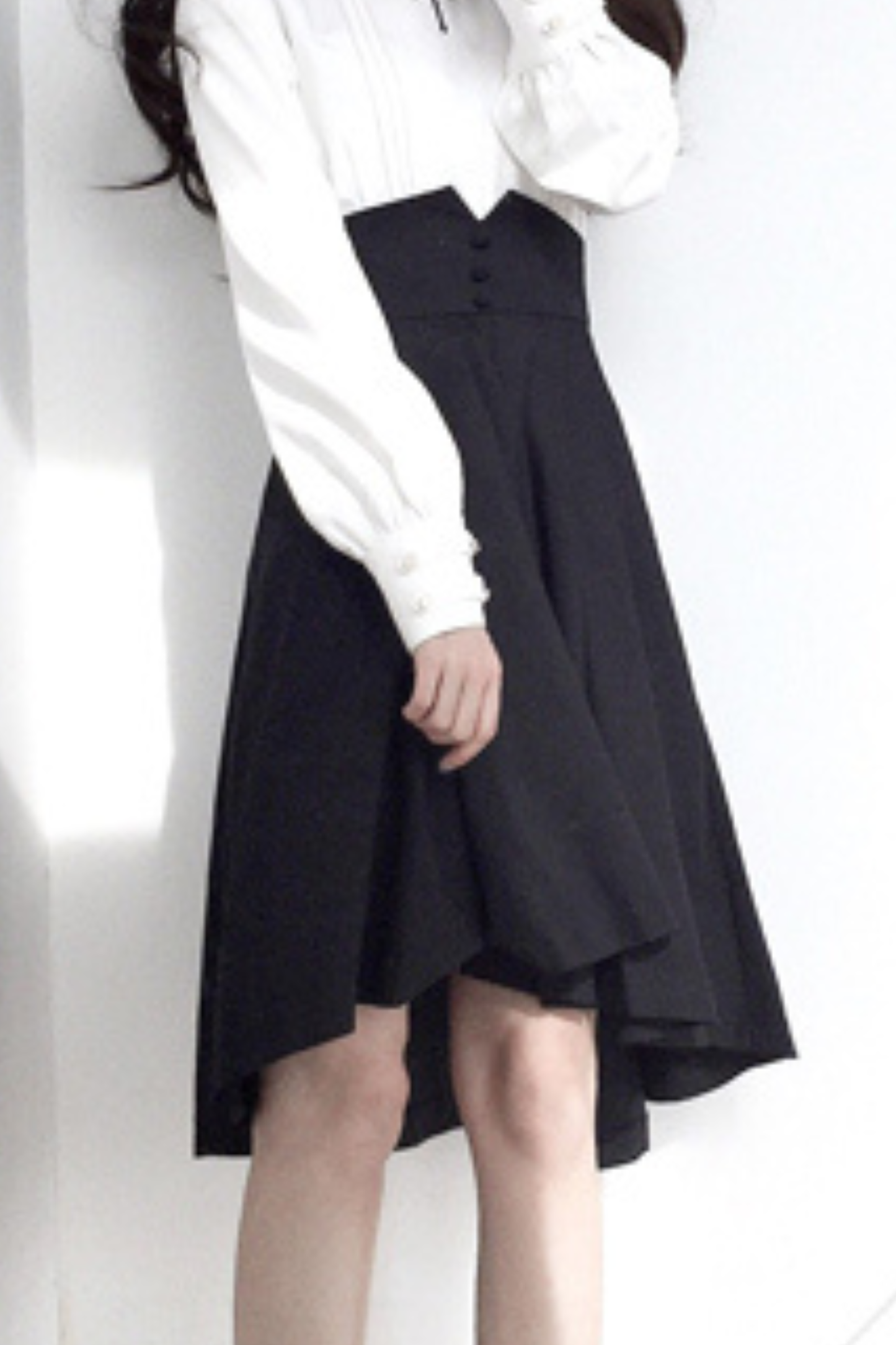 レトロダークゴシックハイウエストアシメスカート