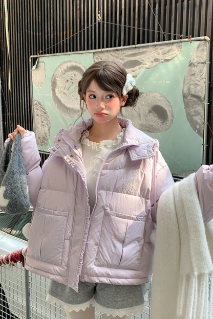 スウィートホワイトダックダウンジャケット