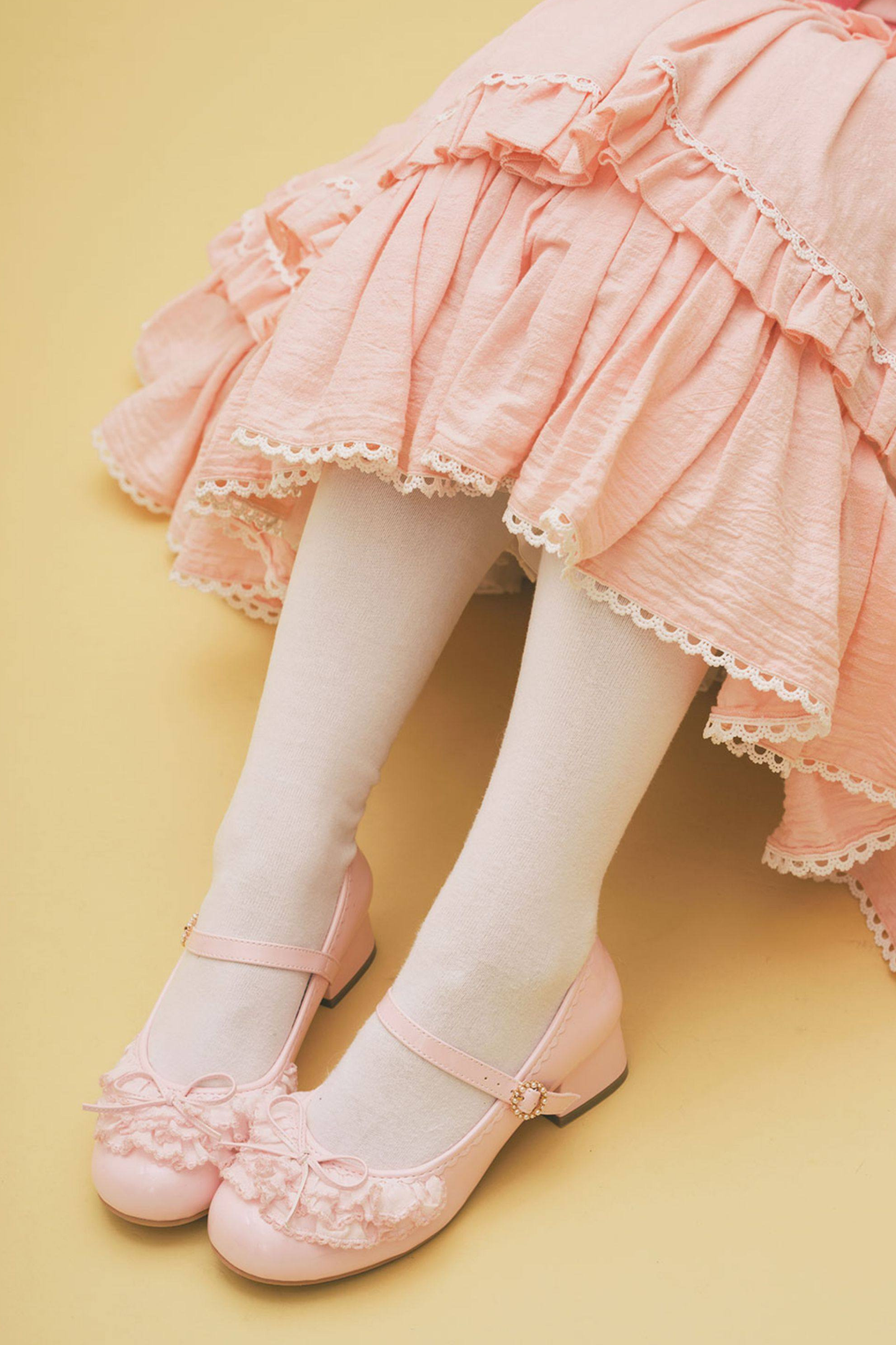 satin lacebow mary jane