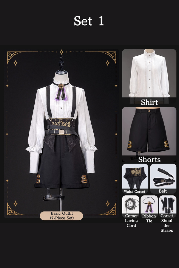 [Pre-order Deadline: December 7] Purple & Gold Royal Prince-Style Military Lolita Coordinated Outfit 1/2 + Full Set, Ouji Fashion