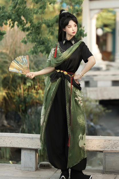 ネバーレスアイランドチャイナトップス+バルーンパンツ