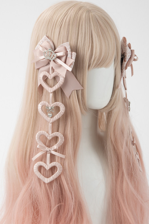 Lace Satin Ribbon Hair Clips