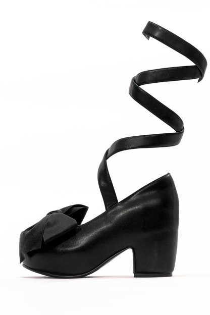 レースアップリボンロリータシューズ