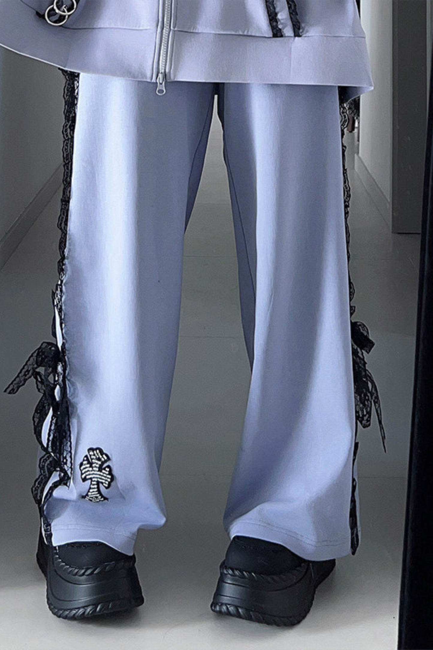 Subculture Lace Hooded Jacket + Shorts + Pants + Leg Warmers