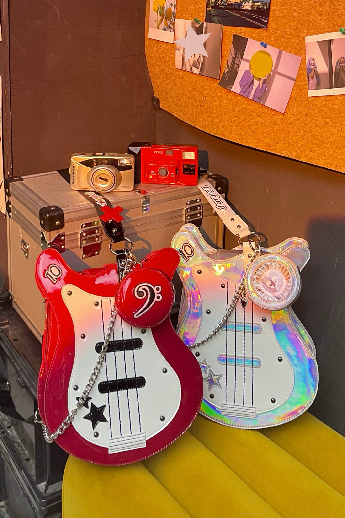 Dark Pop Color Blocking Crossbody Bag