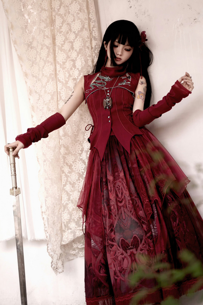 [Deadline for reservations: February 26th] Red Dragon x Black Dragon x Purple Snake Lolita China Gothic Setup