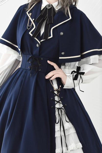 Western Fantasy Cloak Vest + Cape + Skirt + Shirt