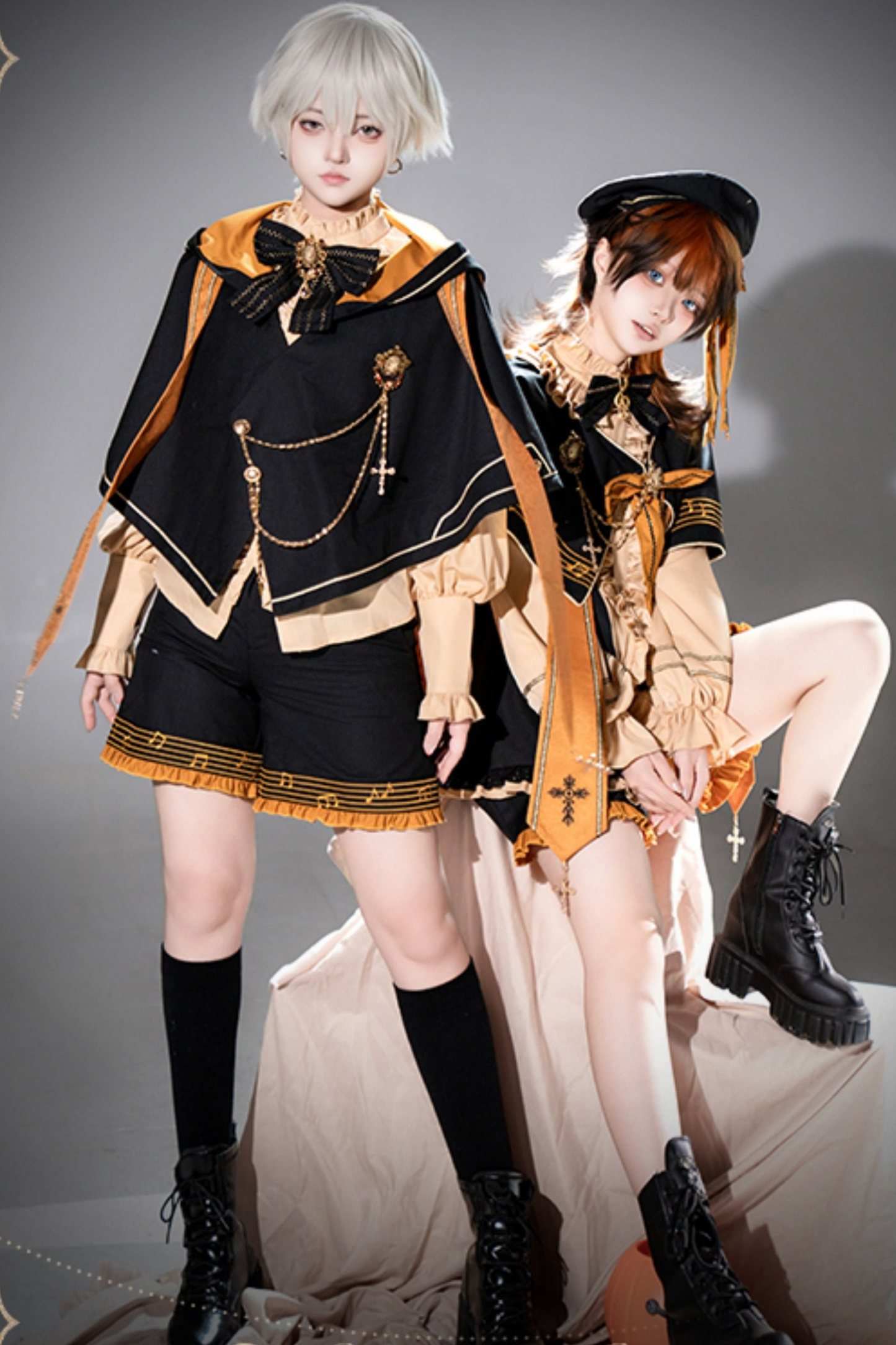 Pumpkin Hood Prince Lolita Set + Beret