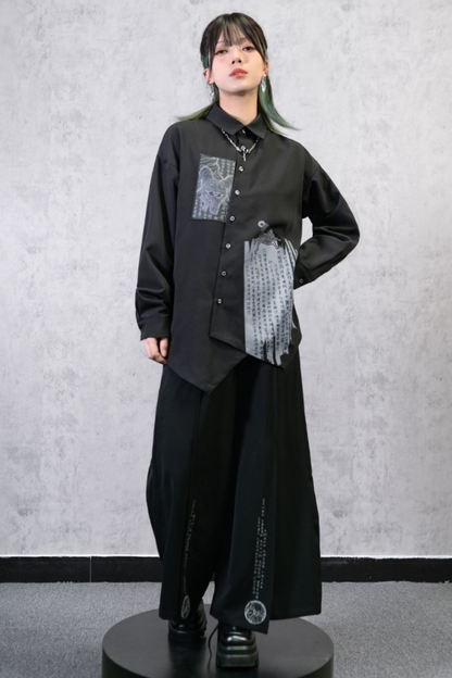 Asymmetrical China Mode Shirt