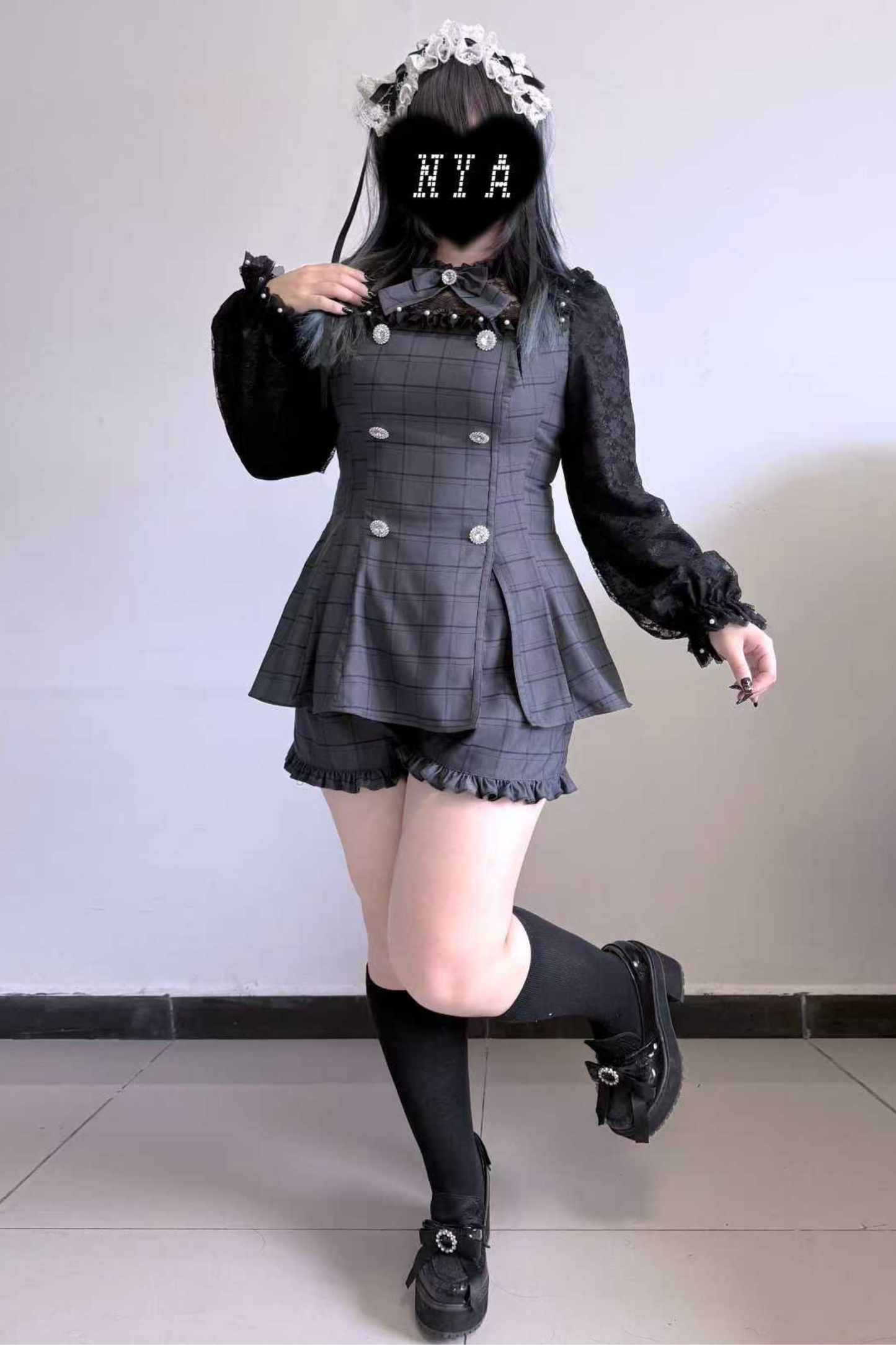 レースリボントップス+スカート