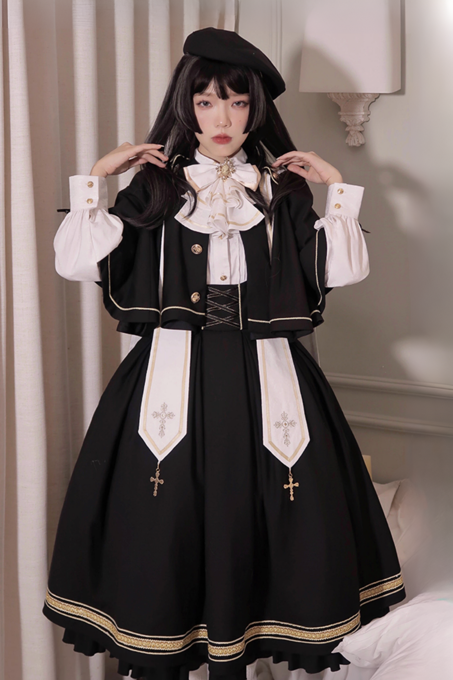 [Pre-order Deadline: August 30] Church Choir Gothic Cape Dress Set + Classical Blouse