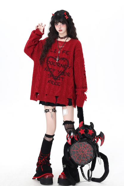 Dark Heart Loose Tops