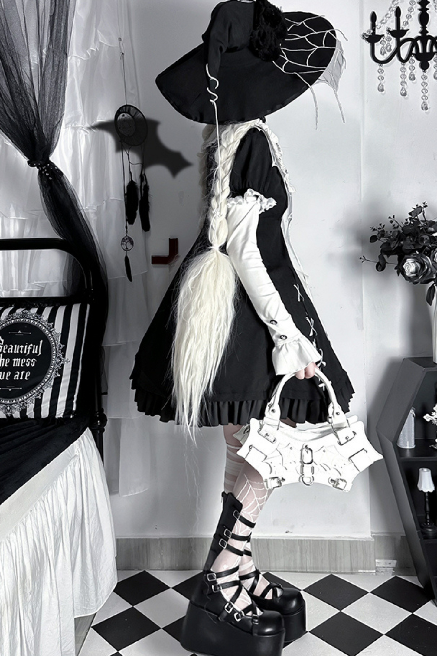 Maid Gothic Punk Style Dark Lolita Dress