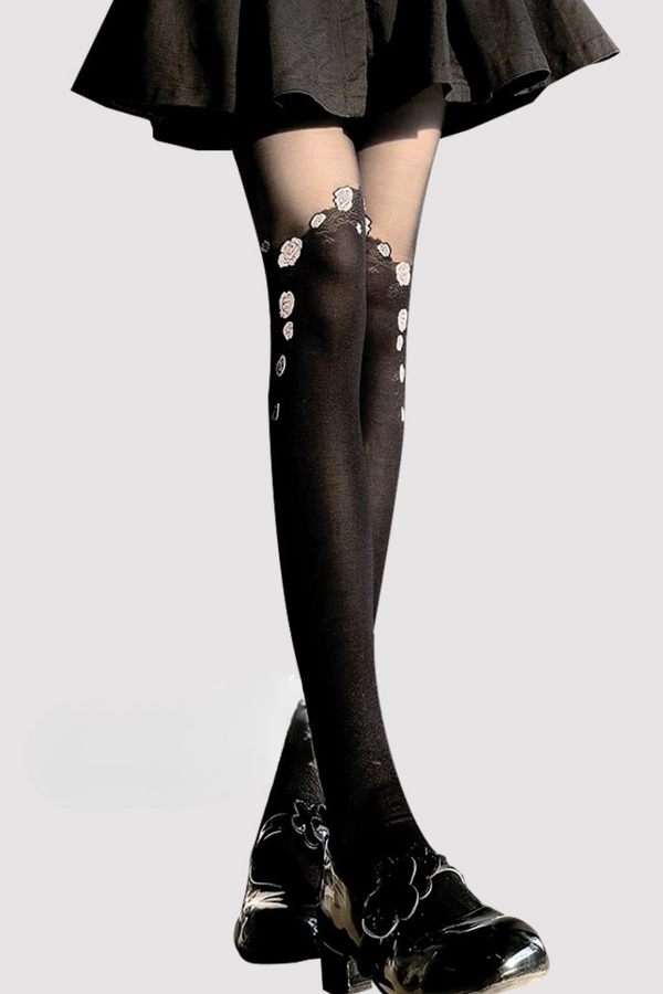 Rose Lolita Tights