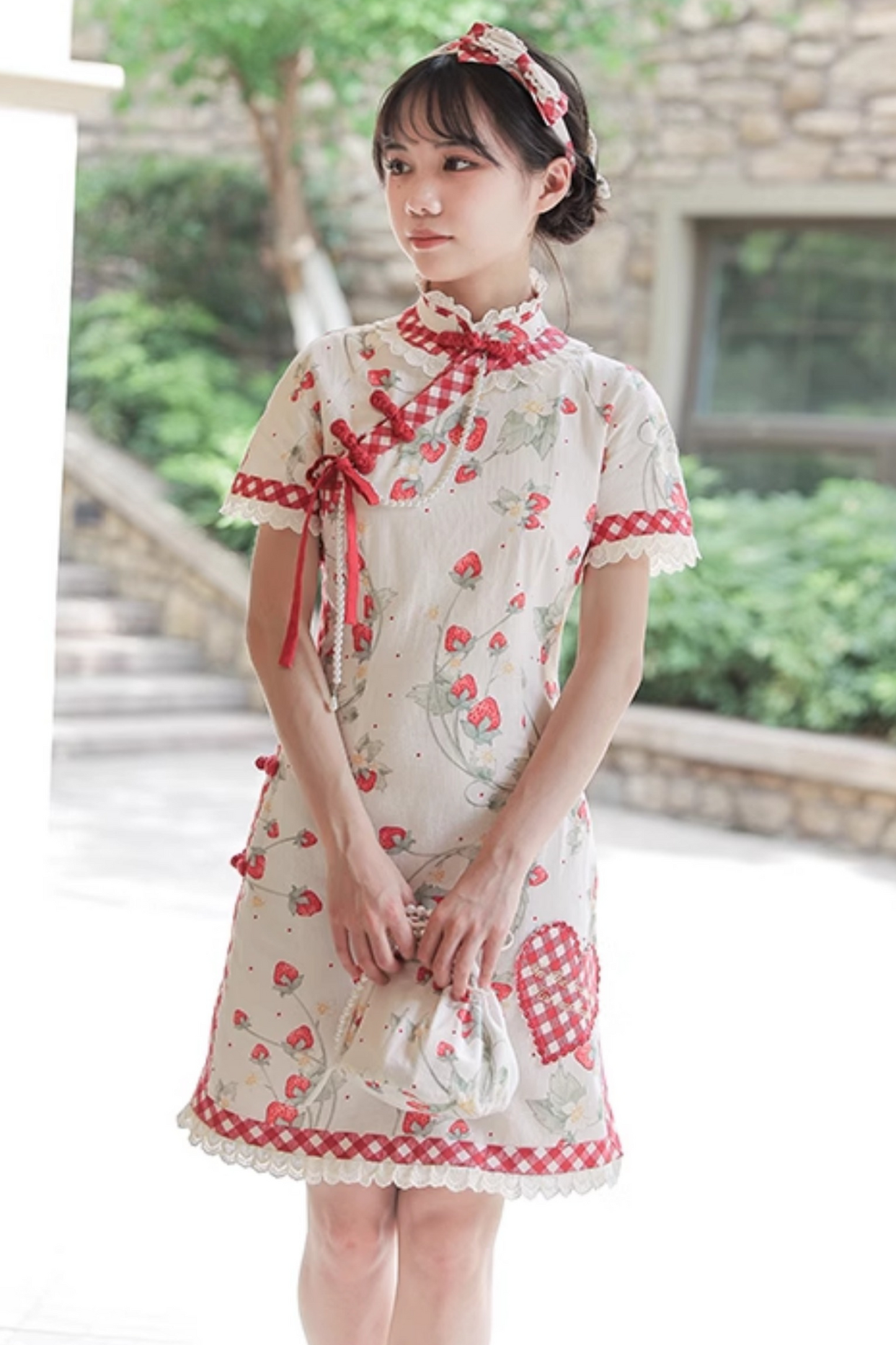 Strawberry Orchard China Dress