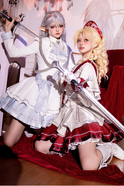 위치스 샤이닝 로리타 탑 + 스커트 + 보닛