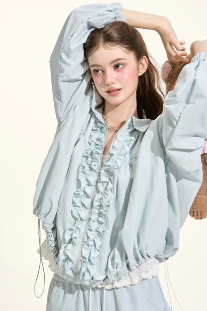 フリルレイクブルースポーティージャケット+パンツ