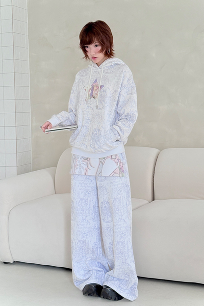 エンジェルホワイトスウェットパンツ