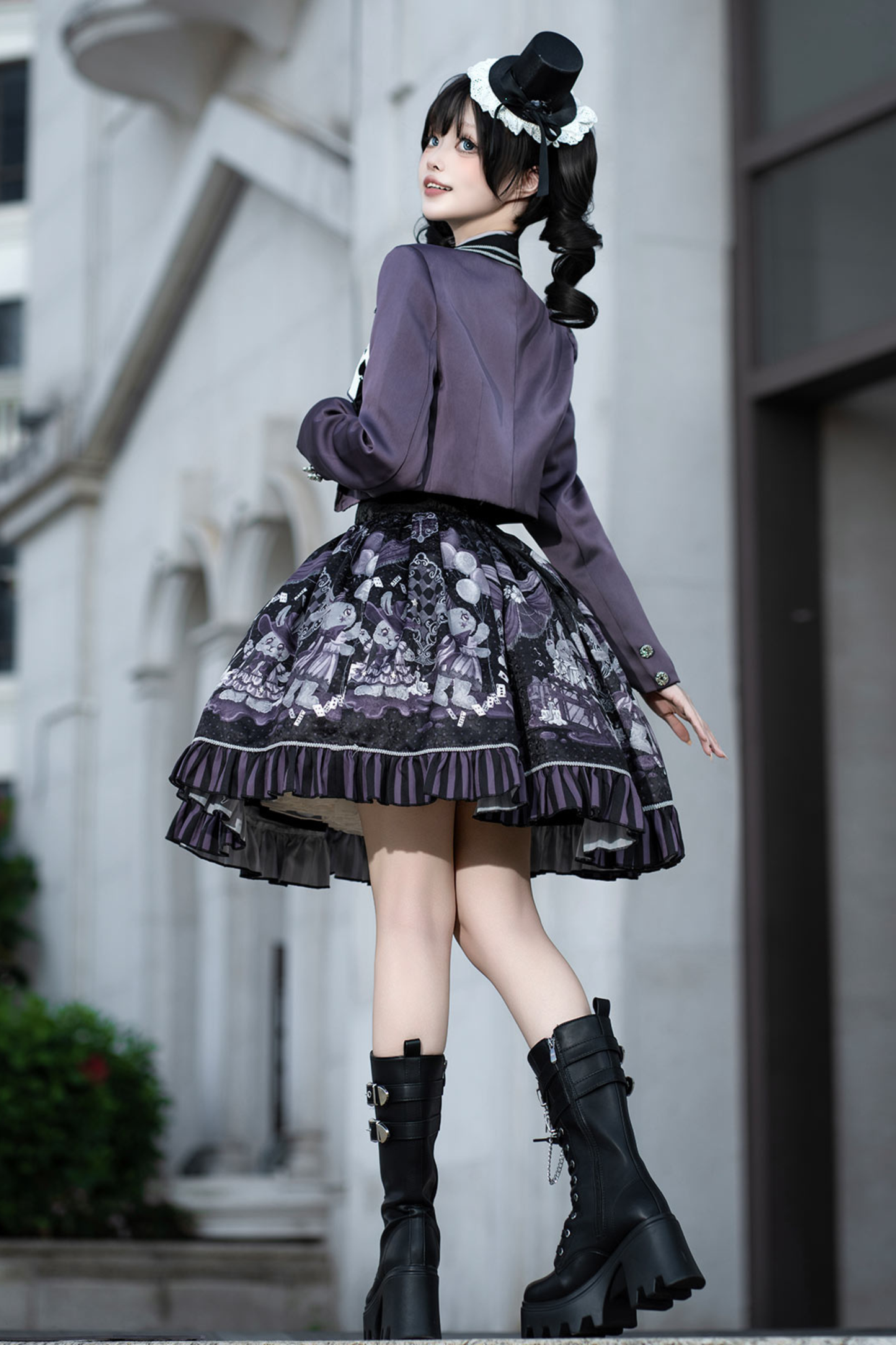 ナイトアリスマジックシアターロリータスカート+シャツ+ショートジャケット