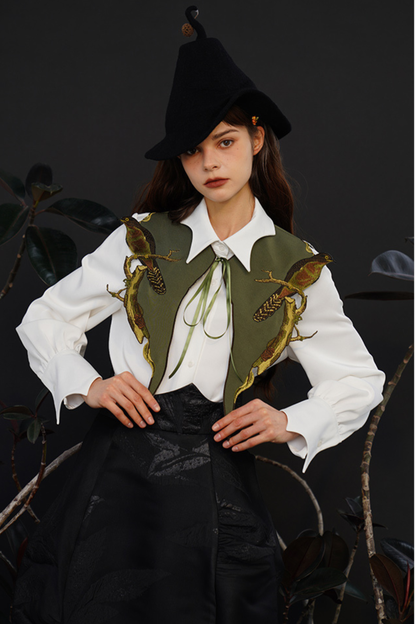 French Neckline Faux Collar