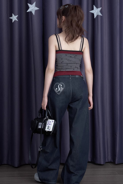 ツートンカラースプライスタンクトップス