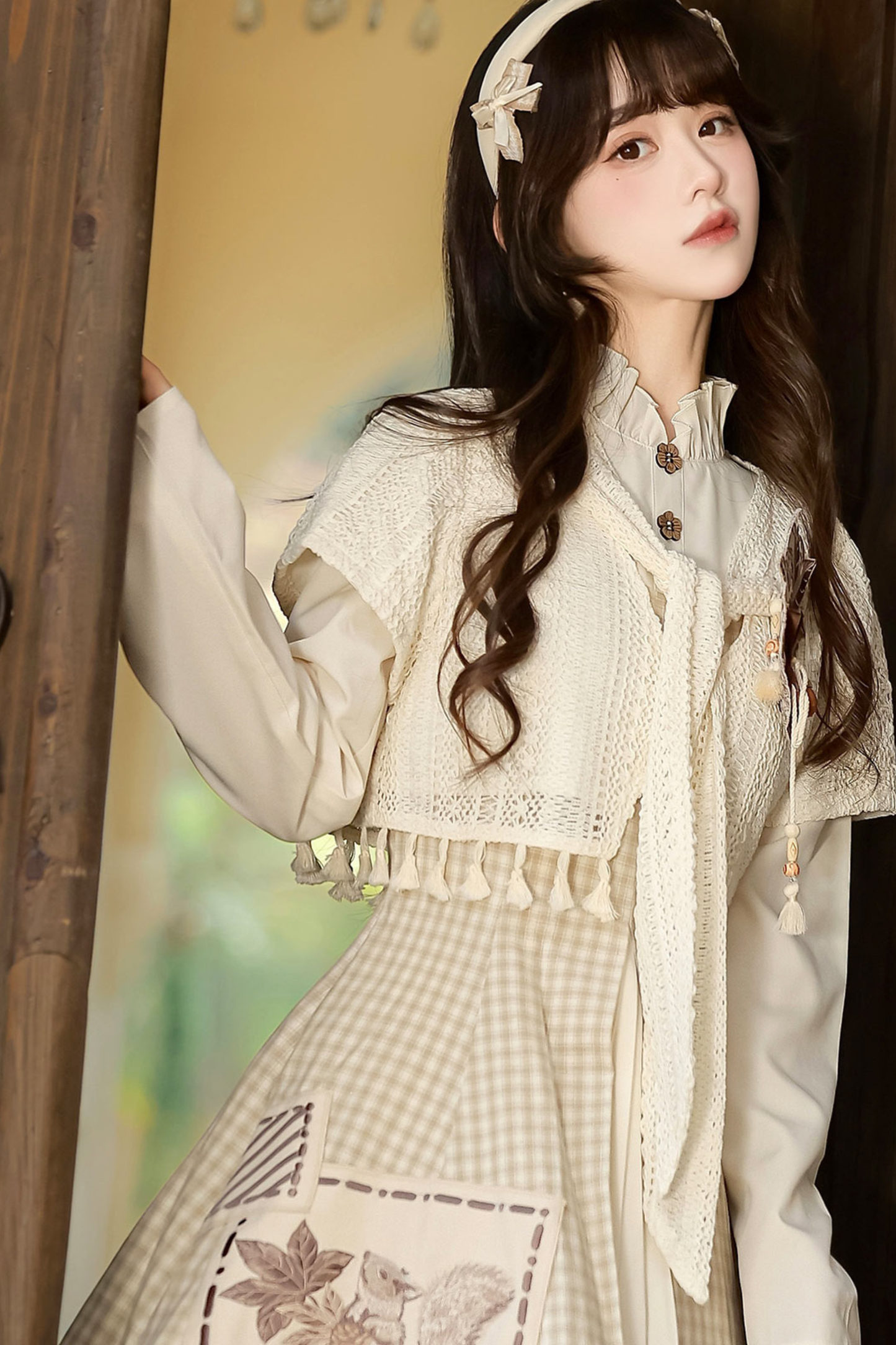 Retro Island Check Dress + Outerwear